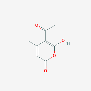 molecular formula C8H8O4 B13825150 (3Z)-3-(1-Hydroxyethylidene)-4-methyl-2H-pyran-2,6(3H)-dione CAS No. 7470-42-0