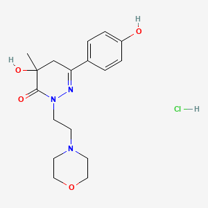 3(2H)-Pyridazinone, 4,5-dihydro-4-hydroxy-6-(p-hydroxyphenyl)-4-methyl-2-(2-morpholinoethyl)-, hydrochloride