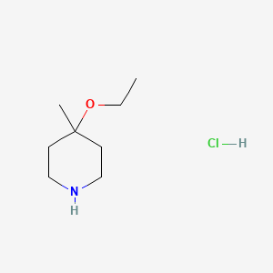 molecular formula C8H18ClNO B1382517 4-Ethoxy-4-methylpiperidine hydrochloride CAS No. 1803585-86-5
