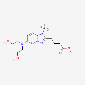 5-[Bis(2-hydroxyethyl)amino]-1-methyl-1H-benzimidazole-2-butanoic Acid Ethyl Ester-d3