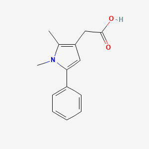 1H-Pyrrole-3-acetic acid, 1,2-dimethyl-5-phenyl-