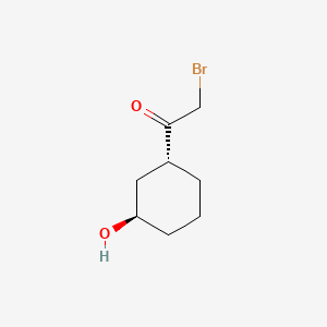 2-bromo-1-[(1R,3R)-3-hydroxycyclohexyl]ethanone