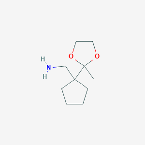 [1-(2-Methyl-1,3-dioxolan-2-yl)cyclopentyl]methanamine