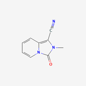 molecular formula C9H7N3O B1382524 2-methyl-3-oxo-2H,3H-imidazo[1,5-a]pyridine-1-carbonitrile CAS No. 1378676-25-5
