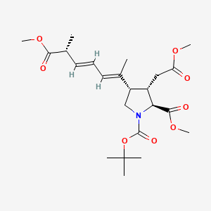 1-O-tert-butyl 2-O-methyl (2S,3S,4S)-4-[(2E,4E,6R)-7-methoxy-6-methyl-7-oxohepta-2,4-dien-2-yl]-3-(2-methoxy-2-oxoethyl)pyrrolidine-1,2-dicarboxylate