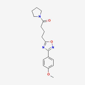 4-[3-(4-Methoxyphenyl)-1,2,4-oxadiazol-5-yl]-1-(pyrrolidin-1-yl)butan-1-one