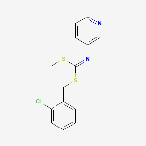 (2-Chlorophenyl)methyl methyl 3-pyridinylcarbonimidodithioate