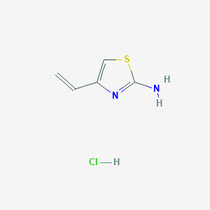 molecular formula C5H7ClN2S B1382529 4-Ethenyl-1,3-thiazol-2-amine hydrochloride CAS No. 1803610-09-4