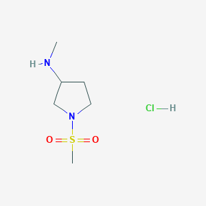 molecular formula C6H15ClN2O2S B1382532 1-methanesulfonyl-N-methylpyrrolidin-3-amine hydrochloride CAS No. 1803584-71-5