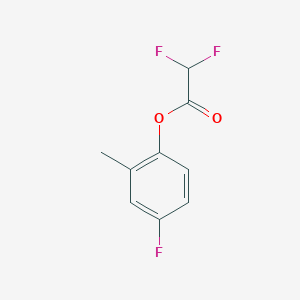 molecular formula C9H7F3O2 B13825327 (4-Fluoro-2-methylphenyl) 2,2-difluoroacetate 