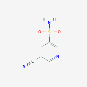molecular formula C6H5N3O2S B1382534 5-Cyanopyridine-3-sulfonamide CAS No. 1803597-63-8