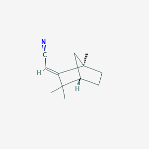 molecular formula C12H17N B13825390 (2E)-2-[(1R,4S)-1,3,3-trimethyl-2-bicyclo[2.2.1]heptanylidene]acetonitrile 