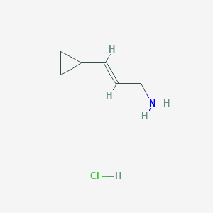 molecular formula C6H12ClN B1382540 3-Cyclopropylprop-2-en-1-amine hydrochloride CAS No. 1807896-14-5