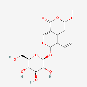 5-ethenyl-3-methoxy-6-[(2S,3R,4S,5S,6R)-3,4,5-trihydroxy-6-(hydroxymethyl)oxan-2-yl]oxy-4,4a,5,6-tetrahydro-3H-pyrano[3,4-c]pyran-1-one