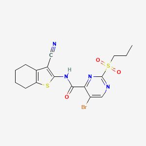 5-bromo-N-(3-cyano-4,5,6,7-tetrahydro-1-benzothiophen-2-yl)-2-(propylsulfonyl)pyrimidine-4-carboxamide