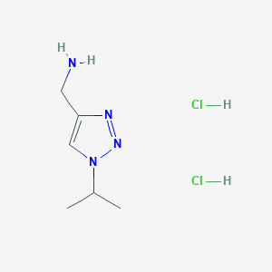 molecular formula C6H14Cl2N4 B1382544 [1-(propan-2-yl)-1H-1,2,3-triazol-4-yl]methanamine dihydrochloride CAS No. 1803608-87-8