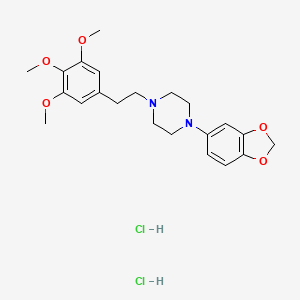 1-(1,3-benzodioxol-5-yl)-4-[2-(3,4,5-trimethoxyphenyl)ethyl]piperazine;dihydrochloride