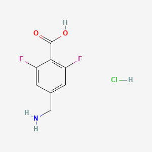molecular formula C8H8ClF2NO2 B1382546 4-(Aminomethyl)-2,6-difluorobenzoic acid hydrochloride CAS No. 1803605-25-5