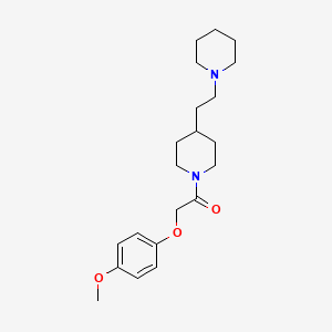 2-(4-Methoxyphenoxy)-1-{4-[2-(piperidin-1-yl)ethyl]piperidin-1-yl}ethanone