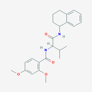 2,4-Dimethoxy-N-(3-methyl-1-oxo-1-((1,2,3,4-tetrahydronaphthalen-1-yl)amino)butan-2-yl)benzamide