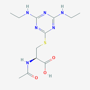 (R)-2-Acetamido-3-((4,6-bis(ethylamino)-1,3,5-triazin-2-yl)thio)propanoic acid