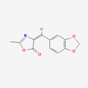 molecular formula C12H9NO4 B13825587 (4E)-4-(1,3-benzodioxol-5-ylmethylene)-2-methyl-oxazol-5-one 