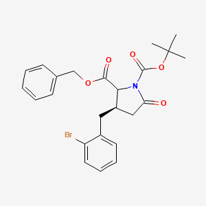 2-O-benzyl 1-O-tert-butyl (3R)-3-[(2-bromophenyl)methyl]-5-oxopyrrolidine-1,2-dicarboxylate