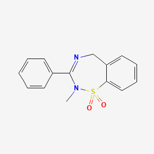 1,2,4-Benzothiadiazepine, 2,5-dihydro-2-methyl-3-phenyl-, 1,1-dioxide