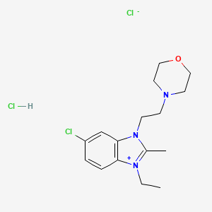 5-Chloro-1-ethyl-2-methyl-3-(2-morpholinoethyl)benzimidazolium chloride monohydrochloride