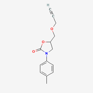 molecular formula C14H15NO3 B13825642 5-(2-Propynyloxymethyl)-3-(p-tolyl)-2-oxazolidinone CAS No. 23598-50-7