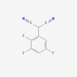 molecular formula C9H3F3N2 B1382567 2-(2,3,5-Trifluorophenyl)propanedinitrile CAS No. 1803585-26-3
