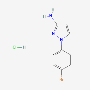molecular formula C9H9BrClN3 B1382570 1-(4-bromophenyl)-1H-pyrazol-3-amine hydrochloride CAS No. 1803584-74-8