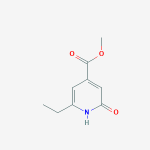 molecular formula C9H11NO3 B1382576 4-Pyridinecarboxylic acid, 6-ethyl-1,2-dihydro-2-oxo-, methyl ester CAS No. 116659-56-4