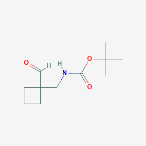tert-butyl N-[(1-formylcyclobutyl)methyl]carbamate