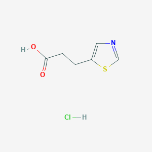 molecular formula C6H8ClNO2S B1382580 5-(1,3-噻唑)-丙酸盐酸盐 CAS No. 1803603-38-4