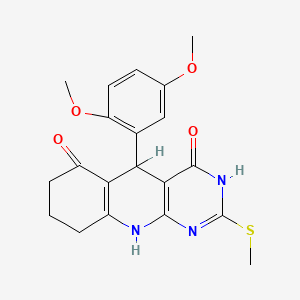 5-(2,5-Dimethoxyphenyl)-2-methylsulfanyl-1,5,7,8,9,10-hexahydropyrimido[4,5-b]quinoline-4,6-dione