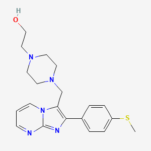 1-Piperazineethanol, 4-(2-(p-methylthiophenyl)imidazo(1,2-a)pyrimidin-3-yl)methyl-