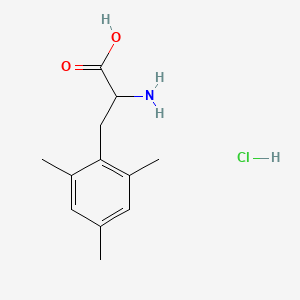 molecular formula C12H18ClNO2 B1382583 2-Amino-3-(2,4,6-trimethylphenyl)propanoic acid hydrochloride CAS No. 1803561-05-8