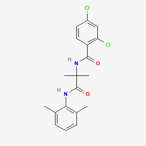 2,4-dichloro-N-[1-(2,6-dimethylanilino)-2-methyl-1-oxopropan-2-yl]benzamide