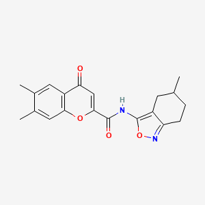 6,7-dimethyl-N-(5-methyl-4,5,6,7-tetrahydro-2,1-benzoxazol-3-yl)-4-oxo-4H-chromene-2-carboxamide