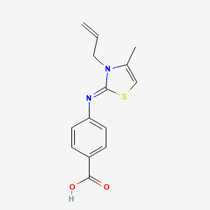 4-{[(2Z)-4-methyl-3-(prop-2-en-1-yl)-1,3-thiazol-2(3H)-ylidene]amino}benzoic acid