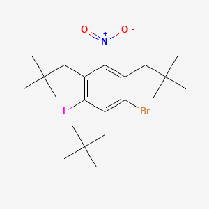 1-Bromo-2,4,6-tris(2,2-dimethylpropyl)-3-iodo-5-nitrobenzene