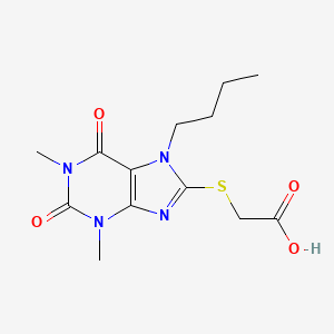 2-(7-Butyl-1,3-dimethyl-2,6-dioxopurin-8-yl)sulfanylacetic acid