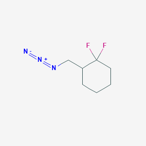 molecular formula C7H11F2N3 B1382591 2-(Azidomethyl)-1,1-difluorocyclohexane CAS No. 1820736-38-6
