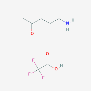 molecular formula C7H12F3NO3 B1382602 5-Aminopentan-2-one 2,2,2-trifluoroacetate CAS No. 1803597-05-8