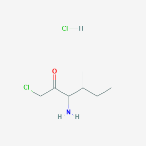 3-Amino-1-chloro-4-methylhexan-2-one;hydrochloride