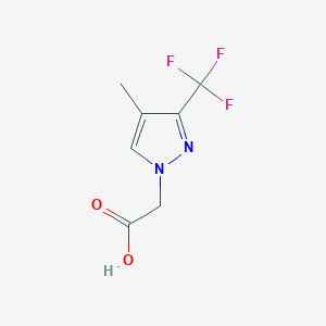 molecular formula C7H7F3N2O2 B1382606 2-[4-methyl-3-(trifluoromethyl)-1H-pyrazol-1-yl]acetic acid CAS No. 1823464-54-5