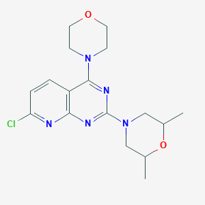 4-(7-Chloro-4-morpholin-4-ylpyrido[2,3-d]pyrimidin-2-yl)-2,6-dimethylmorpholine