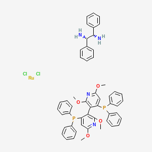 dichlororuthenium;(1S,2S)-1,2-diphenylethane-1,2-diamine;[3-(4-diphenylphosphanyl-2,6-dimethoxypyridin-3-yl)-2,6-dimethoxypyridin-4-yl]-diphenylphosphane