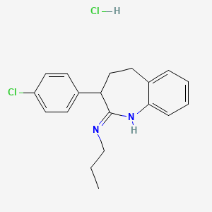 4,5-Dihydro-3-(p-chlorophenyl)-2-(propylamino)-3H-1-benzazepine monohydrochloride